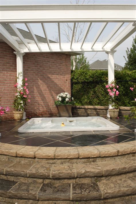 Secluded Spas Backyard Small Hot Tub Privacy Ideas