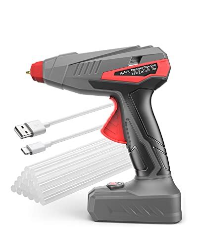 Upgraded Cordless Glue Gun Avhrit Cordless Hot Glue Gun With Ah Built In Battery Auto Shut