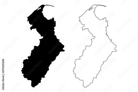 Tasman Region (Regions of New Zealand, South Island) map vector ...