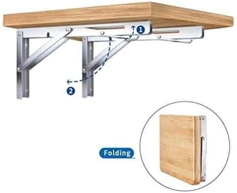 An Image Of A Wooden Table With Brackets Attached To The Top And Below