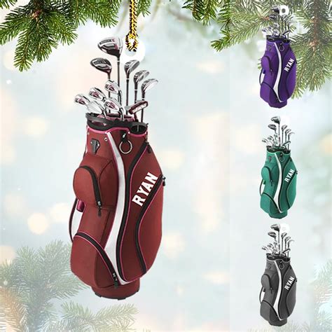 Custom Golf Bag Acrylic Ornament Golf Bag Christmas Ornament 2024 Golf Player