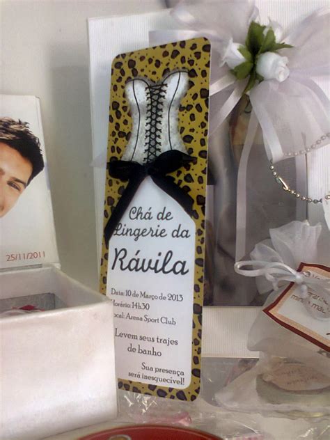 Mimo s It Convites e Lembranças Personalizadas Onça Chá de Lingerie
