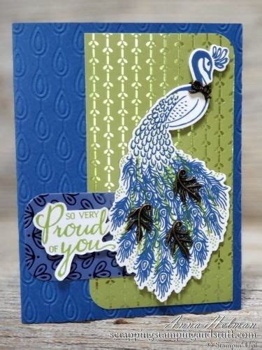 Pretty Card Idea Made With Stampin Up Royal Peacock Bundle And Noble