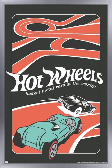 Amazon Trends International Mattel Hot Wheels P Ster De Pared Minimalista Rojo