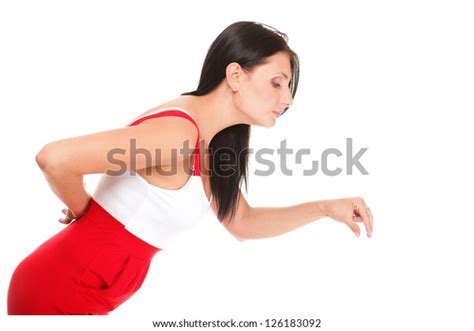 Portrait Sexy Brunette Red Dress Attractive Stock Photo 126183092 Shutterstock
