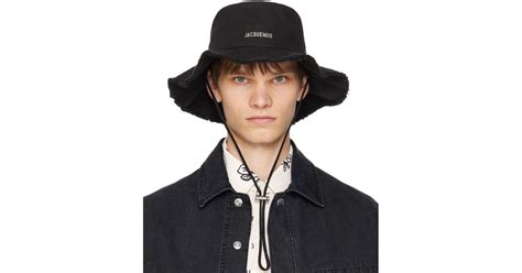 Jacquemus Les Classiques Le Bob Ovalie Bucket Hat In Black For Men Lyst