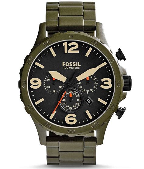 Fossil Nate Watch - Men's Watches in Olive | Buckle