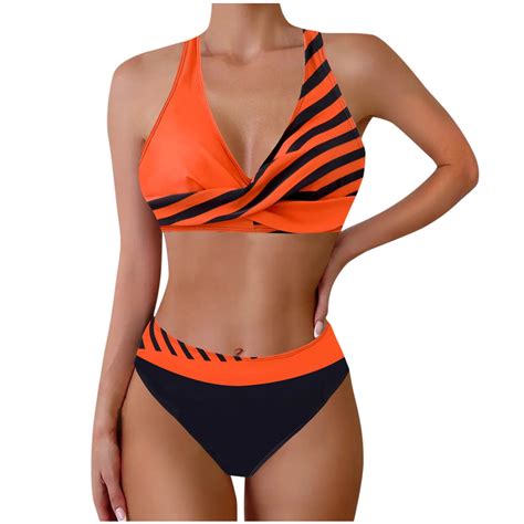 Dezsed Women S High Waisted Bikini Sets Tummy Control Swimsuits Two Piece Bathing Suits