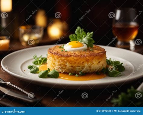 Michelin Starred Swiss Rstis In Fine Dining Restaurant Stock