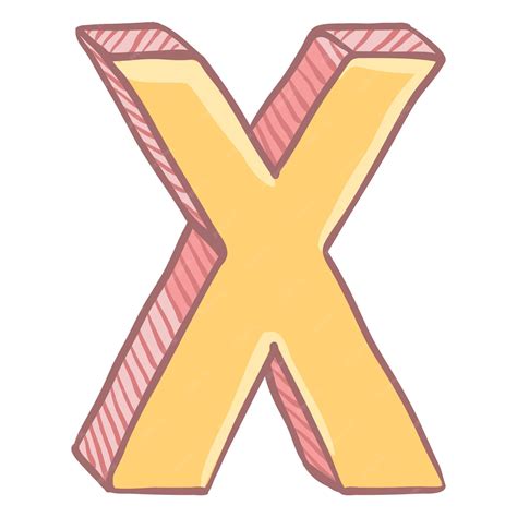 Premium Vector | Vector single cartoon illustration the letter x