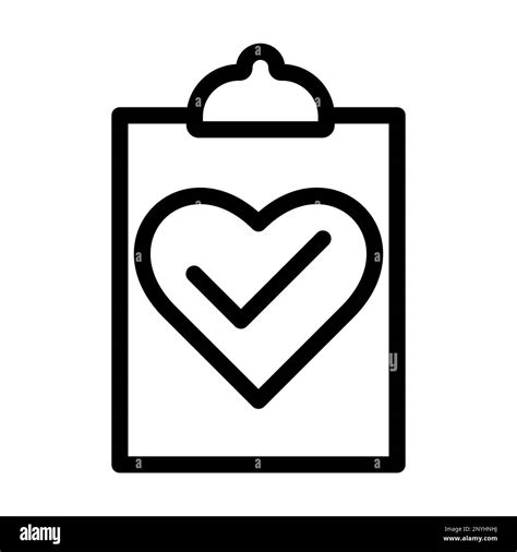 Health Check Thick Line Icon Stock Photo Alamy