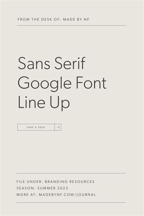 Top Sans Serif Font Choices from Google Fonts