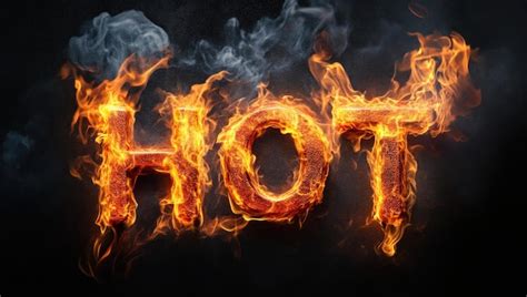 The Word HOT In Fire Premium AI Generated Image