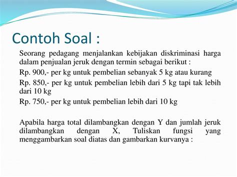 Contoh Soal Penerapan Limit Fungsi Dalam Bidang Ekonomi