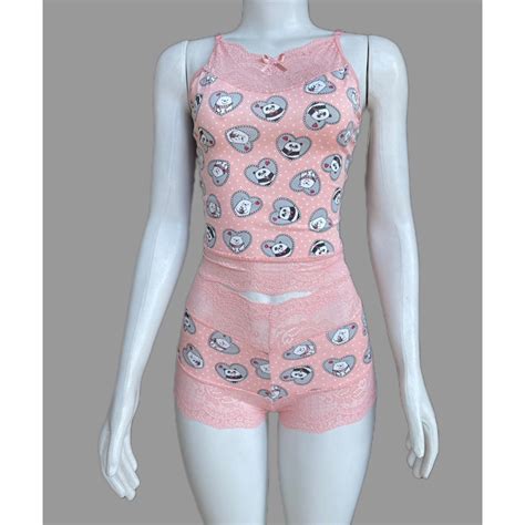 Pijama Blogueirinha Short Doll Feminino Renda baby doll sensual Virgínia Lolla Lingerie