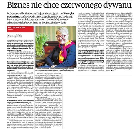 Biznes Nie Chce Czerwonego Dywanu Wywiad Dla Gazety Pomorskiej