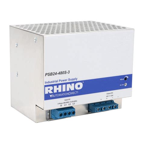 Switching Power Supply: 24-28 VDC out, 20A, 480W (PN# PSB24-480S-3 ...
