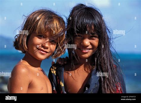 French Polynesia Tahiti Island Children Hi Res Stock Photography And