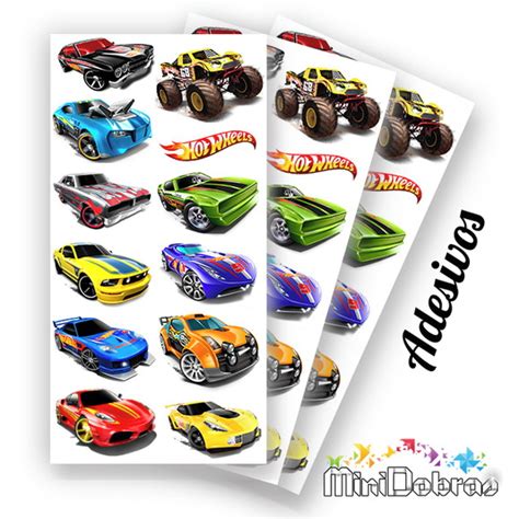 Cartela De Adesivos Hot Wheels Elo Produtos Especiais