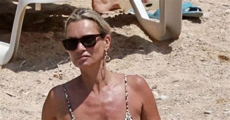 Kate Moss Stuns In Leopard Print Bikini On Holiday In Ibiza With Daughter Lila The Mirror