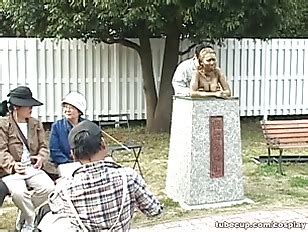 Cosplay Porn Public Painted Statue Fuck Part