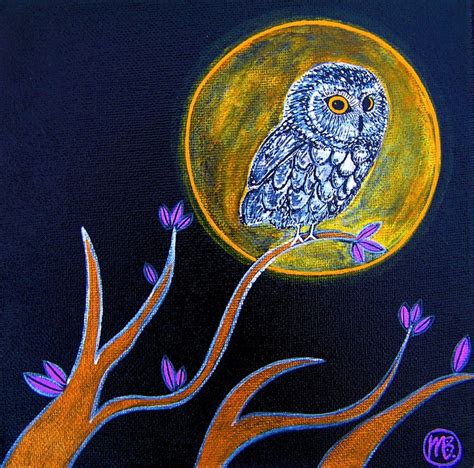 Night Owl Aboriginal Art Art Painting