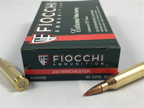 FIOCCHI AMMUNITION 243 WIN 95 GRAIN, SST, BOX OF 20, FIO-243HSB ...