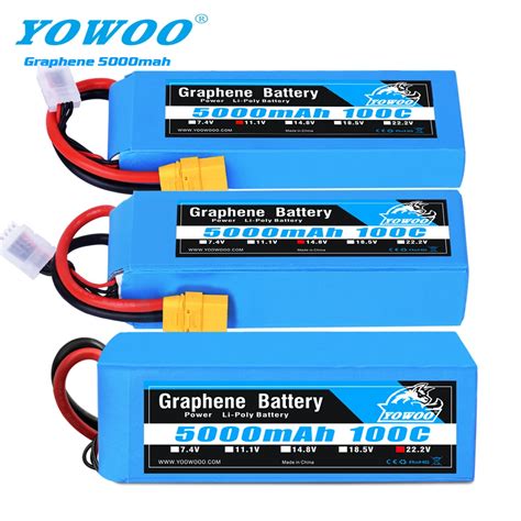 Yowoo RC Graphene Battery Lipo 2S 7 4V 3S 11 1V 4S 14 8 5S 18 5V 6S 22