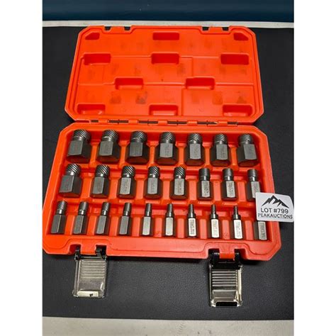 Lot Of 1 Hex Head Multispline Screw And Bolt Extractor Tool Set 25pcs