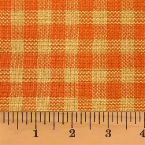 Pumpkin Primitive Mini Buffalo Plaid Homespun Fat Quarter Jubilee Fabric