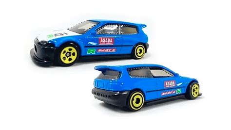 Машинка Базова Hot Wheels Honda Honda Civic Custom J Imports HCT Blue шт Новий