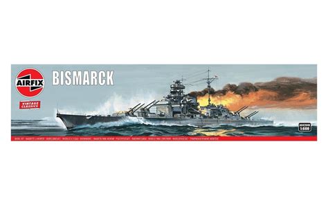 Airfix Bismarck 1 600 Scale Plastic Model Kit Hobbies