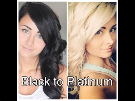 How I Bleached My Hair From Black To Platinum Blonde YouTube