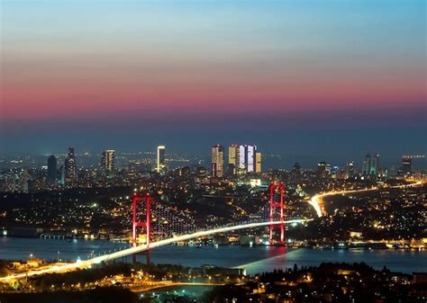 Premium Photo | Bosphorus bridge at sunset, Istanbul, Turkey