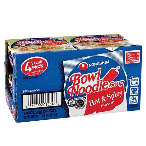 Nongshim Hot And Spicy Bowl Noodle Soup Shop Soups Chili At H E B