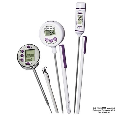 Sp Bel Art H B Durac Calibrated Electronic Stainless Steel Stem Thermometers