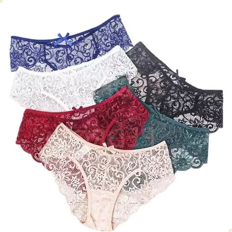 Paquete 6 Pantaleta Bikini Lencería De Encaje Sexy Meses sin interés