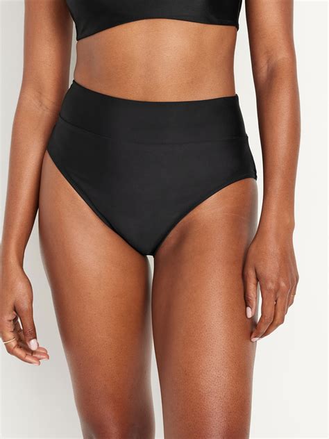 Banded High Waist Bikini Swim Bottoms Old Navy