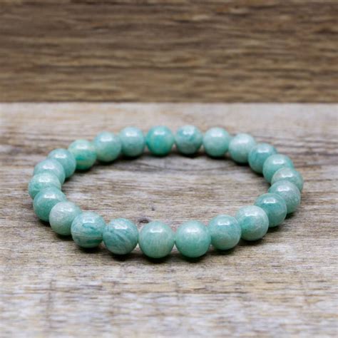 Bracelet Amazonite Verte en pierre naturelle lithothérapie