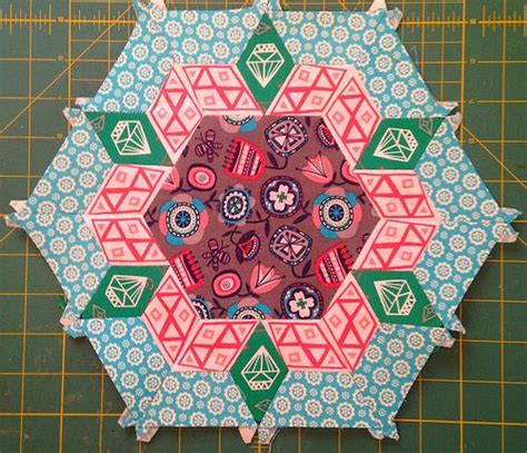 Smitten Large Hexagon One D English Paper Piecing Quilts Paper