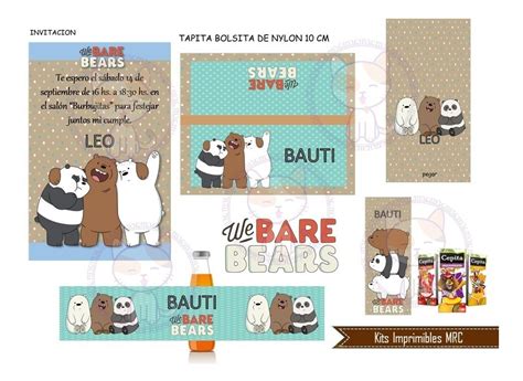 Kit Imprimible Osos Escandalosos Editable X Mercado Libre