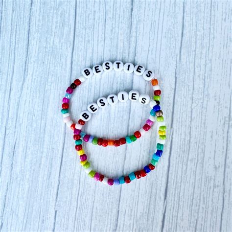 set   bead besties friend stretch bracelets seed bead stackable