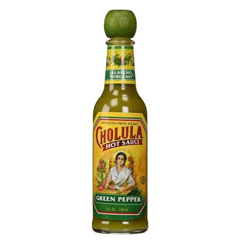 Cholula Green Pepper Hot Sauce Tangy JalapeÃo and Poblano Flavor oz Bottle Walmart