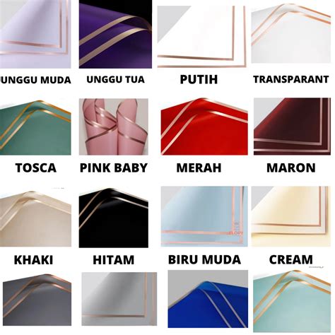 Jual Kertas Cellophane Bunga Wrapping Paper Per Pack Isi Lembar