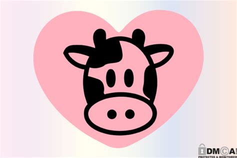 Cute Cow Heart Svg Png Farmhouse Svg Graphic By Rare · Creative Fabrica