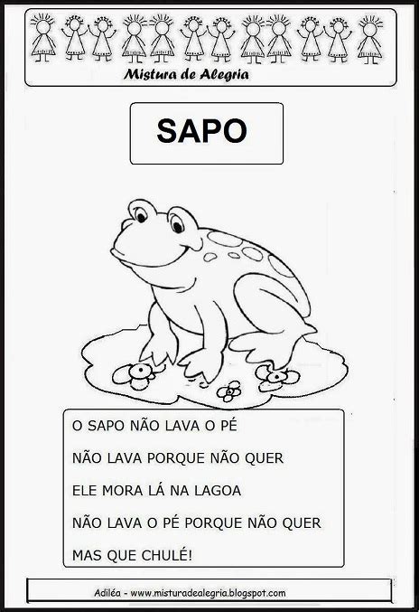 ATIVIDADES COM PARLENDAS PARA ALFABETIZAR - Mistura de Alegria