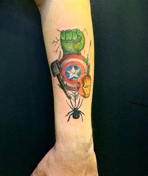 Simple Small Hulk Tattoo Top 57 Marvel Tattoo Ideas 2021 Inspiration