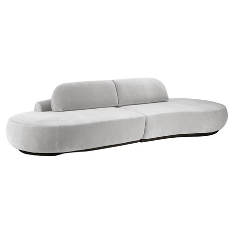 Naked Curved Sectional Sofa Piece With Beech Ash And Aluminium For Sale At StDibs