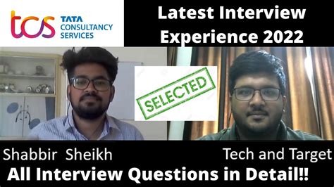 Latest TCS NQT Ninja Interview Experience Shabbir Selected All