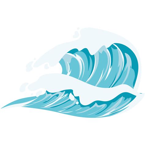 A Cartoon Wave With A Blue Background 49655720 Png